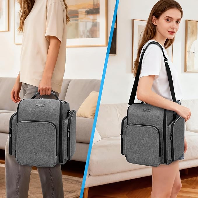 BAFASO Pill Bottle Organizer with 3 Removable Pouches, Large Medicine Bag Come with Shoulder Strap (Bag ONLY), Gray