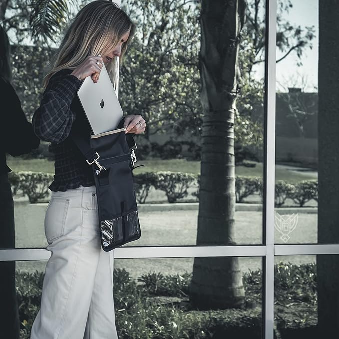 Xtreme Sight Line ~ Faraday Bag for Tablets and Other Medium Size Electronics ~ Data Security for Executive Travel ~ Shoulder Strap Included ~ Tracking/Hacking Defense