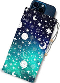 EMF Shield Sleeve for Cell Phone Reduce Signal Anti-EMP Pouch Against Radiation, EMF, 5G, RFID Blocking 4x8 Inch Moon and Star Phone Sleeve Bags