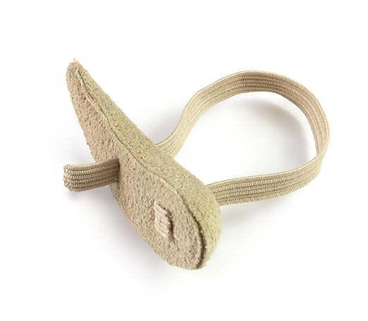Steins Hammer Toe Crest Cushion and Buttress Pad Reduces Pressure from Calluses and Hammer Toes, Large Left, Beige, 3 Count (Pack of 1)