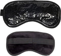 Cooling Eye Mask Reusable Gel Eye Mask for Puffy Eyes,Ice Eye Mask Cold Eye Mask Frozen with Plush Backing for Headache,Migrain,Stress Relief-Color Black