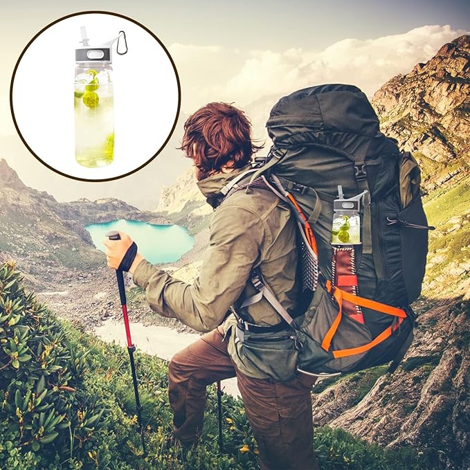 Bottled Joy Gallon Water Bottle, 800ml Clear Water Bottle 28oz Water Bottle with Straw, Bottle Joy Sports Water Jug Tritan Leakproof BPA Free for Fitness Outdoor Cycling Gifts for Women Men