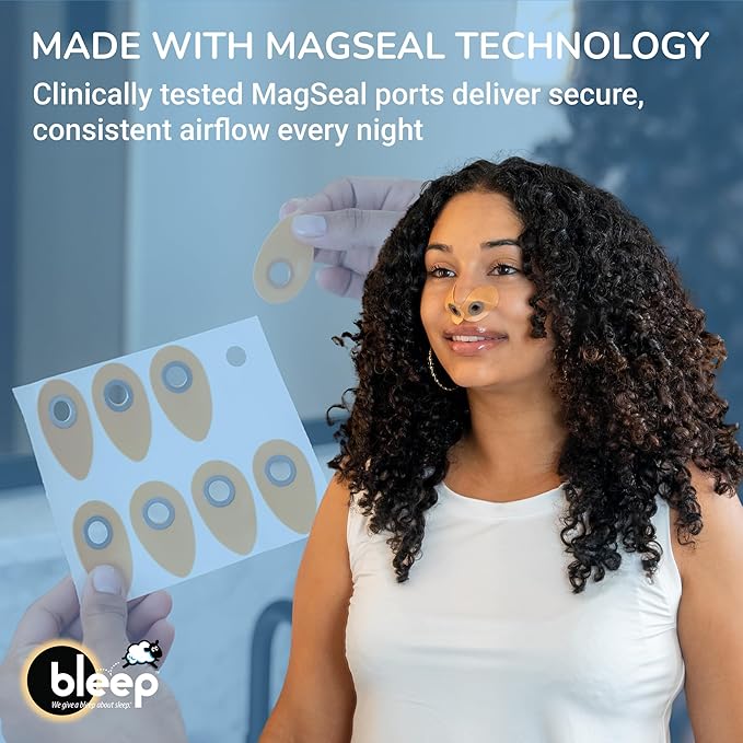 Bleep Eclipse Halos C Pap Mask-Free Interface, Strapless Sleep Apnea CPAP Nose Mask with 32 MagSeal Ports, Leak-Free Adhesive, BPA-Free, Supplies & Accessories, 32 Count, USA-Made (Pack of 1)