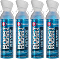 Boost Oxygen Large Revive Peppermint Aroma 10 Liter Canister | All-Natural Resiratory Support for Aerobic Recovery, Altitude, Performance and Health (4 Pack)