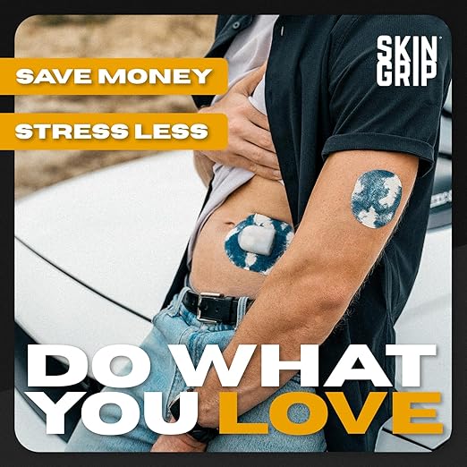 Skin Grip Insulet Omnipod 5 Adhesive Patches Waterproof & Sweatproof (Also Fits Omni pod Dash), Pre-Cut Medical Tape, Ultimate Insulin Pump Protection, Diabetic Sensor Covers, Classics (10-Pack)