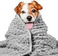 LaSyL Weighted Blanket for Pets | Thunder Blanket for Dogs Anxiety | Premium Soft Minky | Relaxation & Calming & Anti Anxiety | Used in Car, Bed, Couch | Dark Grey, Washable Large (40"x47")
