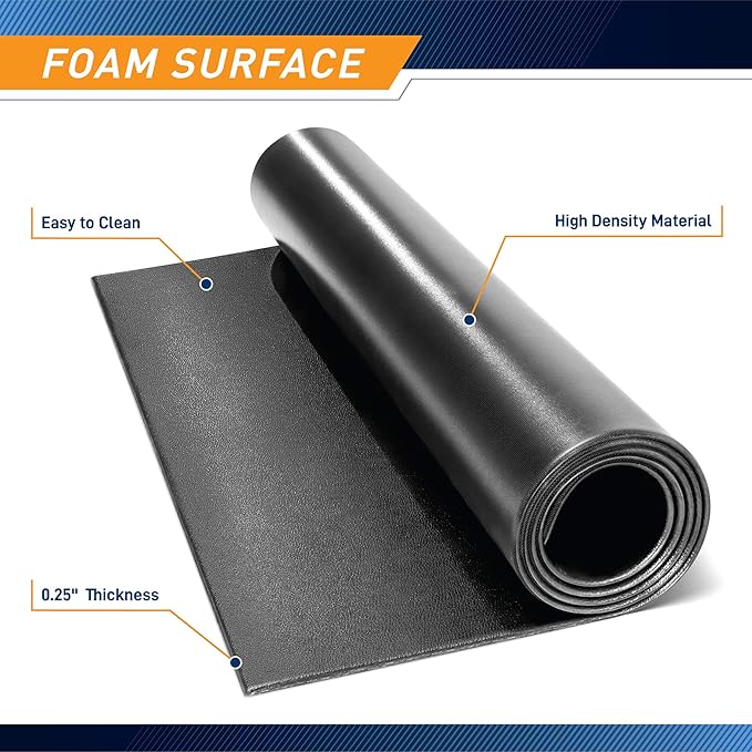 Marcy Fitness Equipment Mat and Floor Protector Compatible for Treadmills, Elliptical, Exercise Bikes, Stationary Cycles and Accessories
