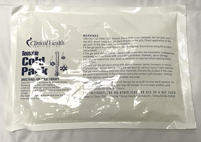 Therapist's Choice® Reusable Cold & Hot Pack 8"x11.5" with Removable Protective Sleeve Cover (Large 8"x11.5" Hot & Cold Pack 1pc)