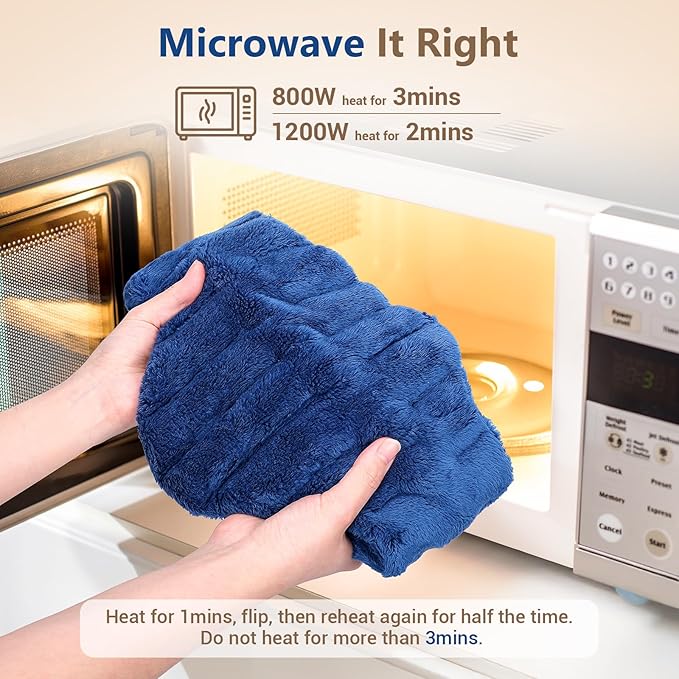 Comfytemp Microwavable Heating Pad for Neck Shoulders, FSA Eligible HSA, 33"×4", Moist Heat Neck Wrap Warmer for Pain Relief, Microwave Heating Pad Warm Compress, Relaxation Items for Women Seniors