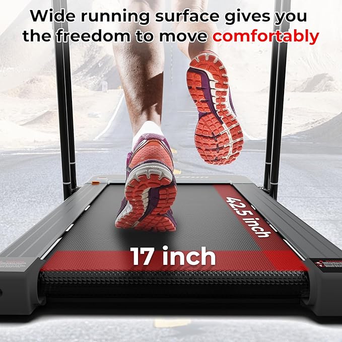 SubSun Foldable Treadmill for Home, Portable Walking Pad with Handle, Manuall/Auto/No Incline, 2.5HP Treadmill with 265 Lbs, Black/White