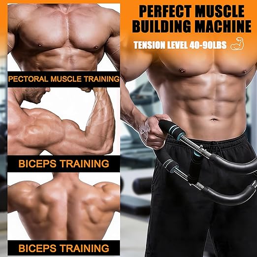 Twister Arm Trainer, 40-100lb Adjustable Chest Workout, Portable Resistance Power Twister for Home & Travel