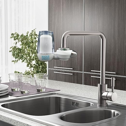 Water Stream by Little Luxury, Replacement Ceramic and Carbon Water Filters For The Luxury Home Tap Water Filter, Faucet Filtration System, Reduces Lead, Chlorine and More, 4-Pack