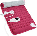 Deepsoon Heating Pad,Electric Heating Pads for Back,Neck,Abdomen,Moist Heating Pad for Shoulder,Knee,Arms,Legs,Dry/Moist Heat & Auto Shut Off,Christmas Gifts for Men and Women,Burgundy,24x12 Inch