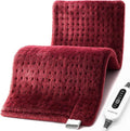 17''x33'' XXXL King Size Heating Pad with 4 Temperature Settings & 2 Auto-Off Countdown Timers, Pain Relief for Back/Neck/Shoulders/Abdomen/Legs, Christmas Gifts for mom dad (Red)