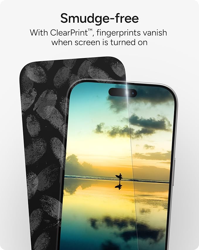 ZAGG Glass Elite Privacy Screen Protector for iPhone Air - 2-Way Privacy Filter, 5X Stronger, Fingerprint-Resistant, InvisibleShield, Easy Two-Step Installation