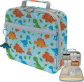 Medium Travel Pill Bottle Organizer, Child Medicine Bag with Zipper Toy, Carrier for Kids Medications and Medical Supplies - Dinosaurs
