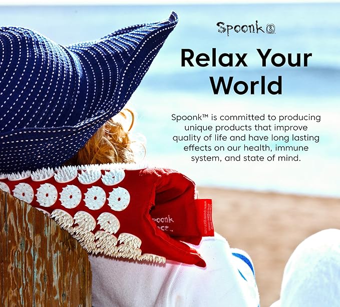 Spoonk AcuOM Acupressure Mat, Purple - Center & Calm Your Mind, Ease Muscle Stiffness & Pain - Light, Portable & Easy to Clean - Made from TPE Recycling Material - Travel Bag Included