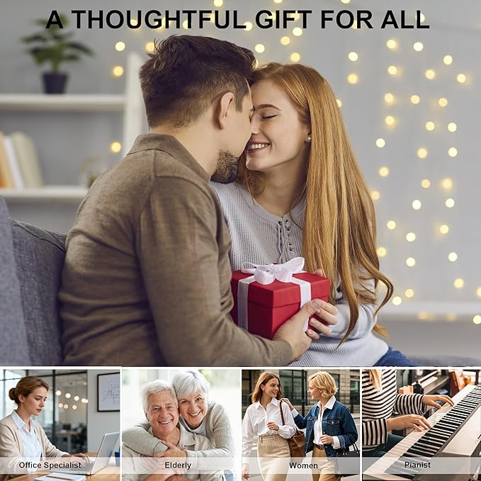 Hand Massager, Cordless Palm & Finger Massager with Heat and Compression, 3 Modes & 5 Intensities, Rechargeable Portable Gift-Ready