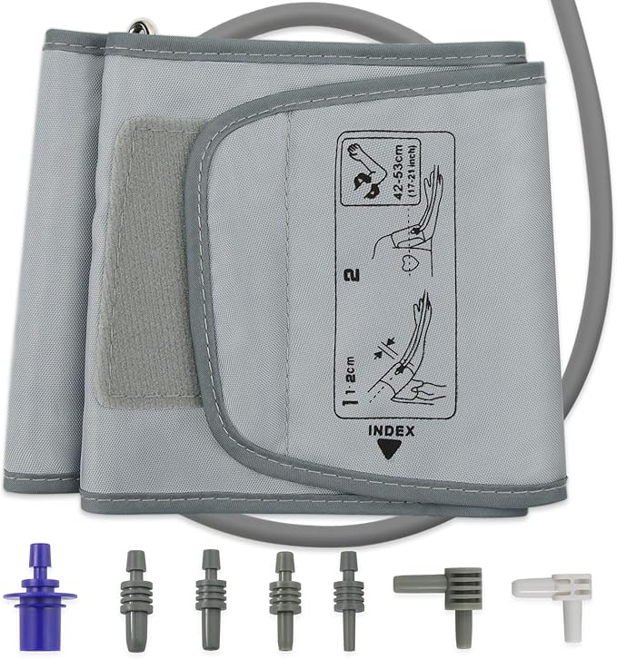 Y003T1 Extra Large Blood Pressure Cuff, 17-21inch XL Blood Pressure Cuff for Big Arms Compatible with Omron BP5100 BP5250 BP5450 BP7100 BP5350 BP7350 BP7250, Tailored Fit for Tapered Arms
