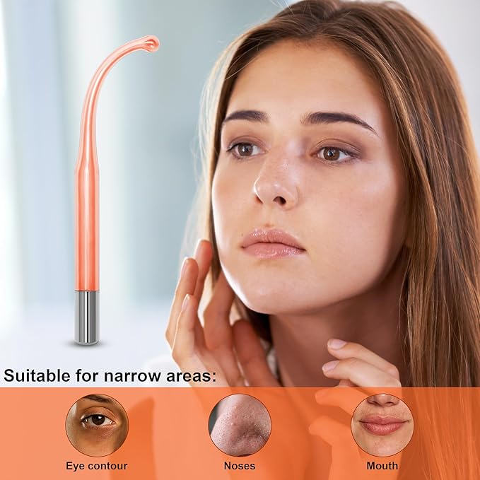 Electrode Wand Glass Tube Electrodes Spare Part for Facial Machine Salon Spa Equipment Elitzia ETJX006 (Orange Point)