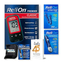 Premier Glucose Monitor Starter Kit with Strips, Lancets & Lancing. Full Diabetes Testing Bundle with Luall's 45 Diabetes Decoded