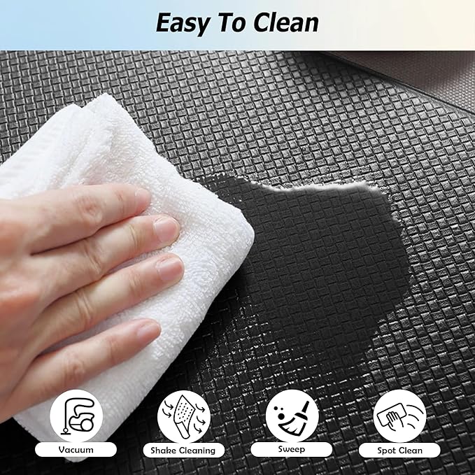 Artnice Kitchen Mats for Floor 2PCS, 0.4inch Stylish Anti Fatigue Mat, Non-Slip Standing Desk Mat, Waterproof Kitchen Rugs Set for Kitchen Floor, Office, Sink, Laundry 17.3"×30"+17.3"×71"
