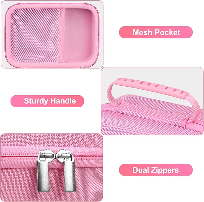 BOVKE Carrying Case for iHealth Track Smart Upper Arm Blood Pressure Monitor, iHealth Bluetooth Blood Pressure Machine Case, Pink