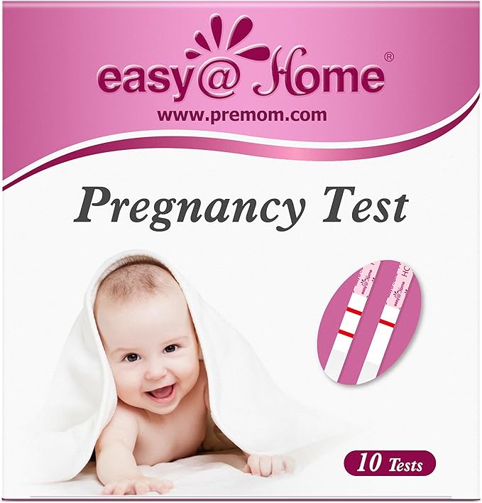 Easy@Home Pregnancy Test Strips Kit: 10 Pack hCG Test Strips - Early Detection Home Pregnancy Strips Bulk