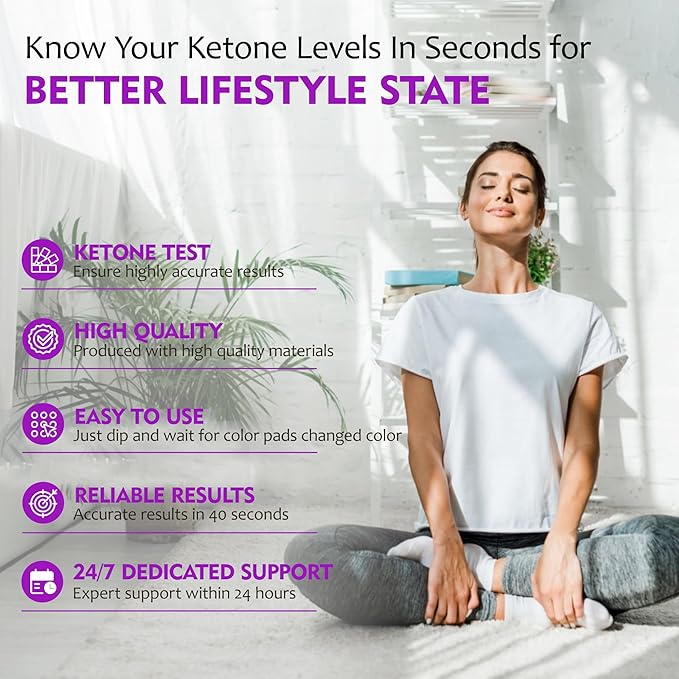 150-Count Ketone Test Strips for Urine Testing – Monitor Ketosis for Ketogenic & Low-Carb Diets