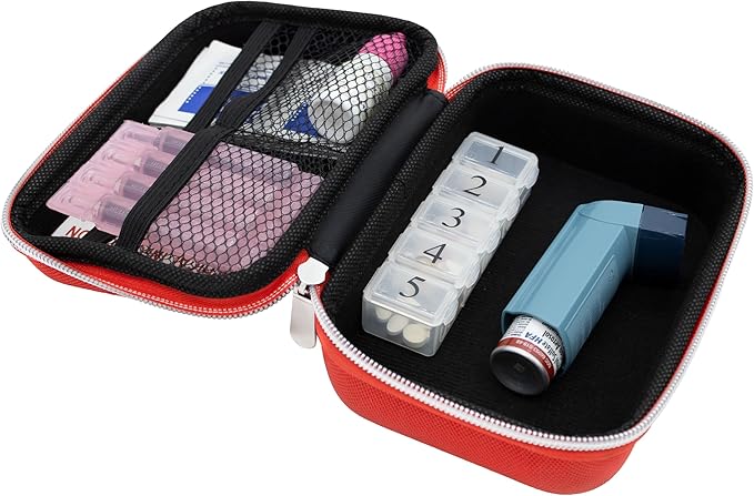 e-Pill Inhaler Storage & Travel Case (Medium) – Asthma Medicine Organizer for School, Sports & Travel (No Inhaler Included)