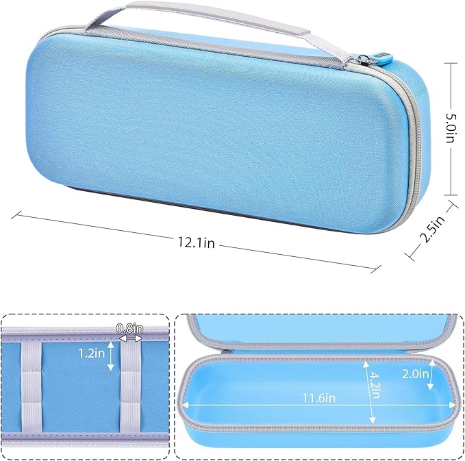 Case Compatible with Houzzi/for NuDerma/for Signstek/for APREUTY/for FAZJEUNE/for NewWay Professional Clinical Portable Handheld High Frequency Skin Wand Machine, 6 Neon & Argon Wands (Box Only)-Blue