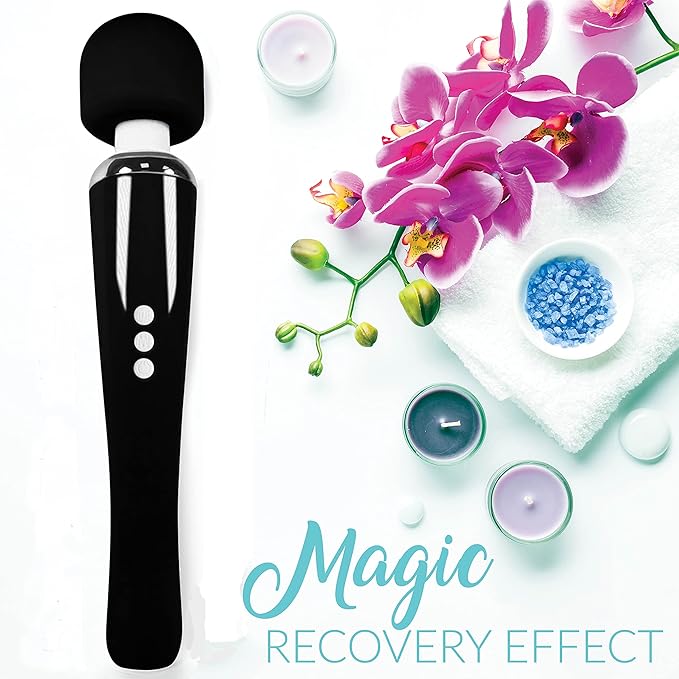 Therapeutic Cordless Massager - Powerful Massage Tool Handheld 8 Speeds 20 Patterns - Rechargeable Hand Massagers for Sore Muscles - Hand Held Massage Tool for Neck & Back