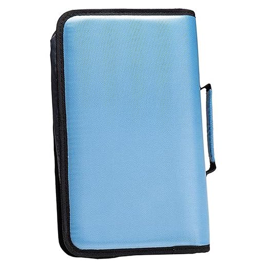 Med Manager Mini Medicine Organizer and Pill Case, Holds (10) Pill Bottles - (6) Standard Size and (4) Large Bottles, Light Blue, 12 inches x 6 inches x 3 inches