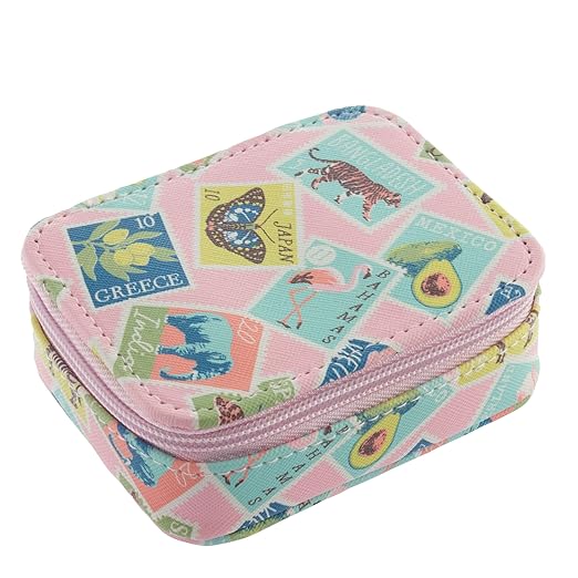 Karma, Travel Pill Case, Weekly Travel Pill Organizer, Removable 8-Compartment Pill Box, Travel Pill Medicine Organizer, Stamps