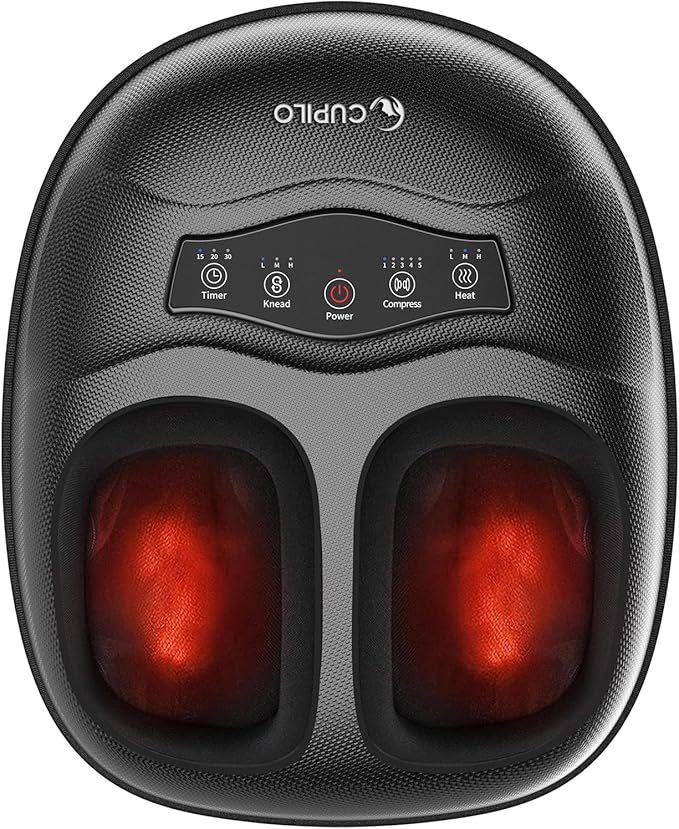 FSA Foot Massager with Heat - HSA Eligible, Feet Massager for Plantar Fasciitis & Neuropathy, Shiatsu Deep Kneading for Foot Pain Relief, Gifts for Women Mom