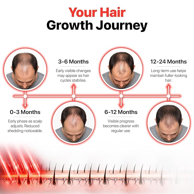 Red Light Therapy Cap for Hair Growth – Infrared Light Therapy Treatment 176 LEDs, 660 nm Red + 850 nm Infrared for Hair Loss Regrowth - Safe Scalp Boosting Care at Home
