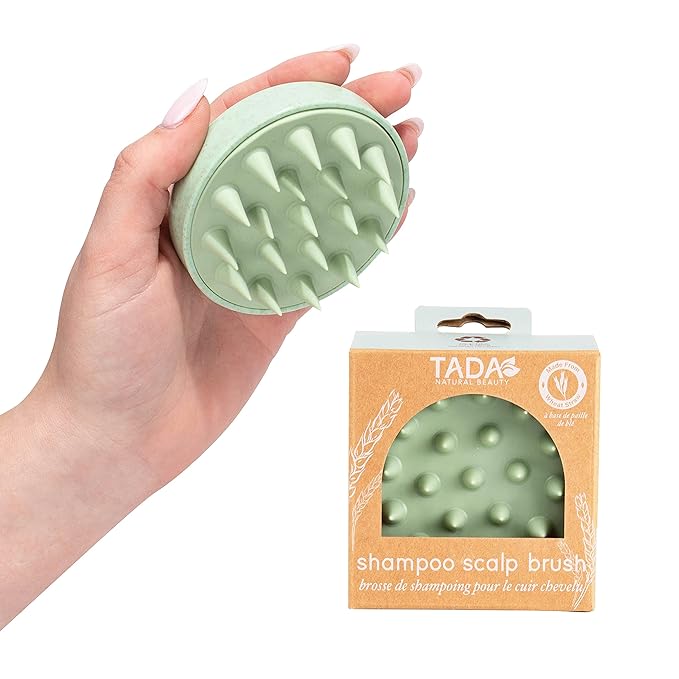 Scalp Massager Hair Shampoo Brush Shower Scalp Scrubber l Hair Scalp Scrubber Head Massager for Stress Relax Hair Growth (Soft Green)