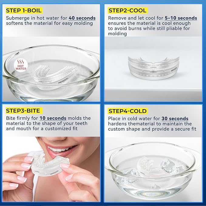 Anti Snore Mouthpiece – Adjustable Intraoral Device Designed to Help Reduce Snoring for Adults (18+) (Clear)