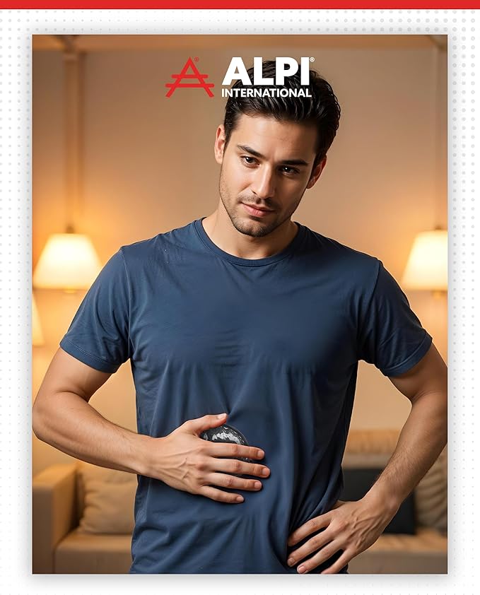Alpi Circle Plush Gel Ice Packs Reusable & Microwavable – 4”x4” Small Ice Packs for Kids & Adults – Hot or Cold Eye Mask with Beads - Plush Comfort for Muscle Aches & Minor Discomfort – Black