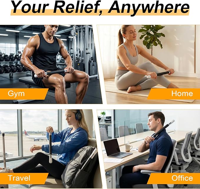 Foam Roller, Massage Roller, Muscle Roller Stick, Therapy Roller Stick for Legs, Calf, Thigh, Lipo, Rolling Stick for Muscles Relief, Massage Rolling Pin, Help Sore Muscle Recovery