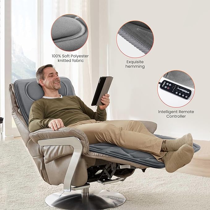 Full Body Massage Mat, Massage Pad with 10 Vibrating Motors for Pain Relief, Back Massager with Heat, Full Body Massage for Back, Lumbar,Leg, Gifts for Men Women, Long 67"