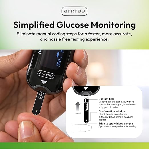 ARKRAY GLUCOCARD Shine Blood Glucose Test Strips – No Coding Required, Fast 5-Second Results, 0.5 Microliter Sample Size – Compatible with GLUCOCARD Shine Blood Glucose Meters, 50 Count