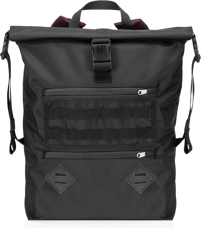 Xtreme Sight Line ~ AQUA RT~S Water-Proof Faraday Backpack ~ Sleek, Compact, Blocks RF and EMF ~ Red ~ 17" tall by 13.5" wide by 4.5" deep