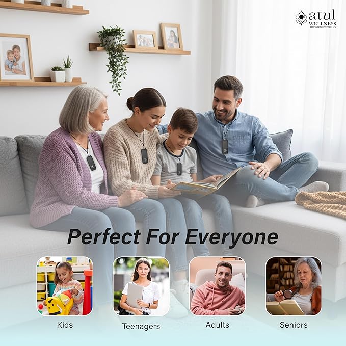 Personal Wearable Air Purifier, Pocket Portable Air Cleaner for Car, Home & Travel, 3rd Gen 50 Million Anions/cm³, Rechargeable PM2.5 Smog & Odor Protection