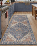 LUMI Anti Fatigue Kitchen Mat, Waterproof & Stain-Resistant Cushioned Standing Mat, Non-Slip Comfort Rug for Kitchen, Sink, Laundry, Home Office, 24" x 59", Indigo