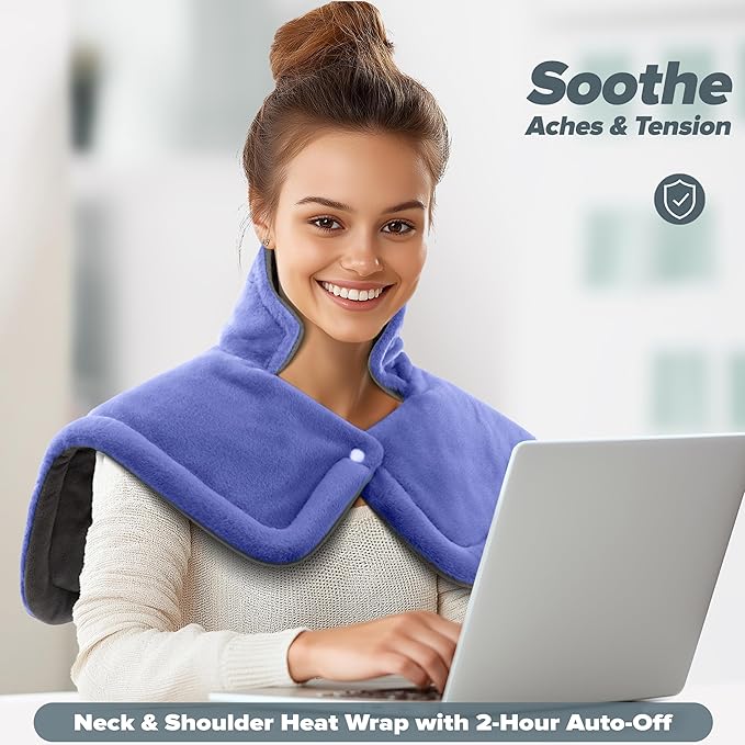 Heating pad for Neck, Back, Shoulder, Cramps Pain Relief, Gifts for Women, Men, Mom, Dad, 4 Auto-Off, Machine Washable, 6 Heat Settings, Ideal for Mother’s Day, Father’s Day, Christmas, Birthdays
