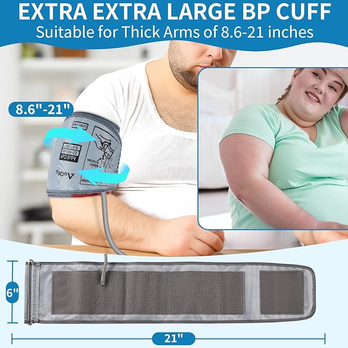 9"-21" Extra Large Blood Pressure Cuff (22-52cm) Compatible with Other Brands Wide-Range Extra Large Replacement Cuff (BP Cuff Included Only)