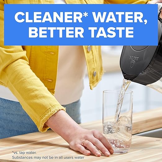 Brita Metro Water Filter Pitcher with SmartLight Change Indicator, BPA-Free, Replaces 1,800 Plastic Water Bottles a Year, Lasts Two Months, Includes 1 Filter, Small - 6-Cup Capacity, Turquoise