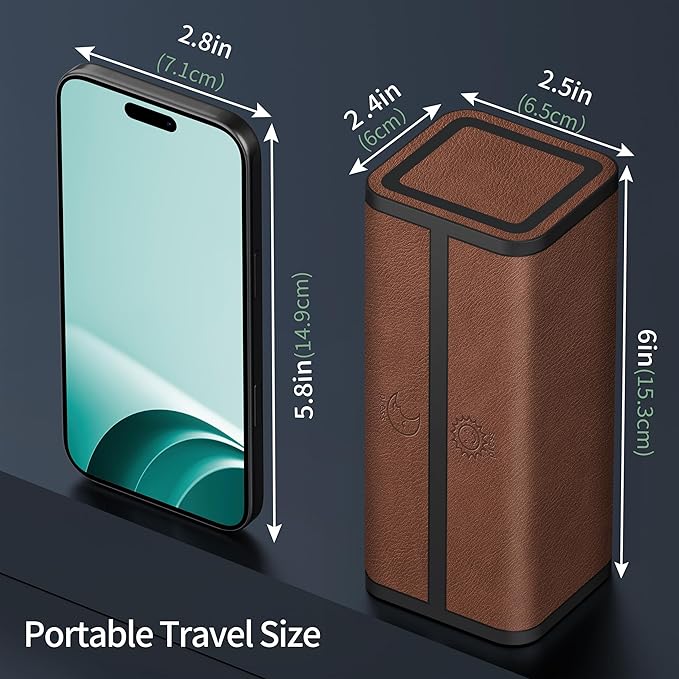 Pill Organizer 2 Times a Day, Am Pm Twice Daily Pill Case, Detachable Large Travel Pill Box 7 Day, Weekly Pill Container for Vitamin Medicine Supplement Fish Oil (Brown)