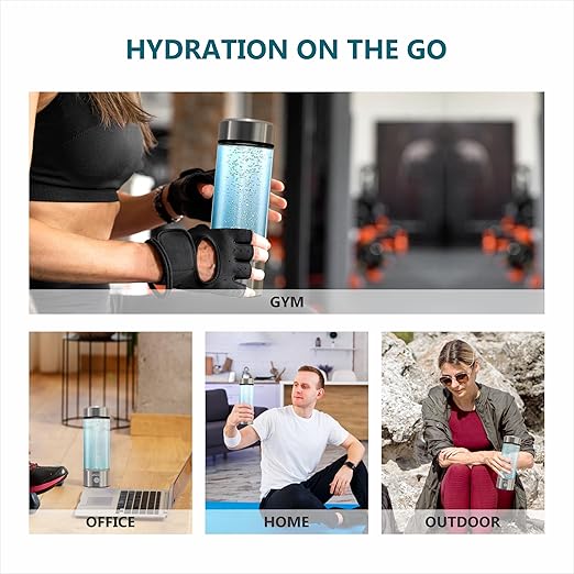 Hydrogen Water Bottle Generator - 3 Min SPE PEM Tech, 2026 Model, 420ML Portable Hydrogen Water Machine for Travel, Wellness & Recovery, Ideal for Kids, Men & Women (Silver)